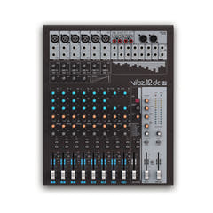LD Systems VIBZ 12 DC - 12-kanals mixerpult med DFX og kompressor