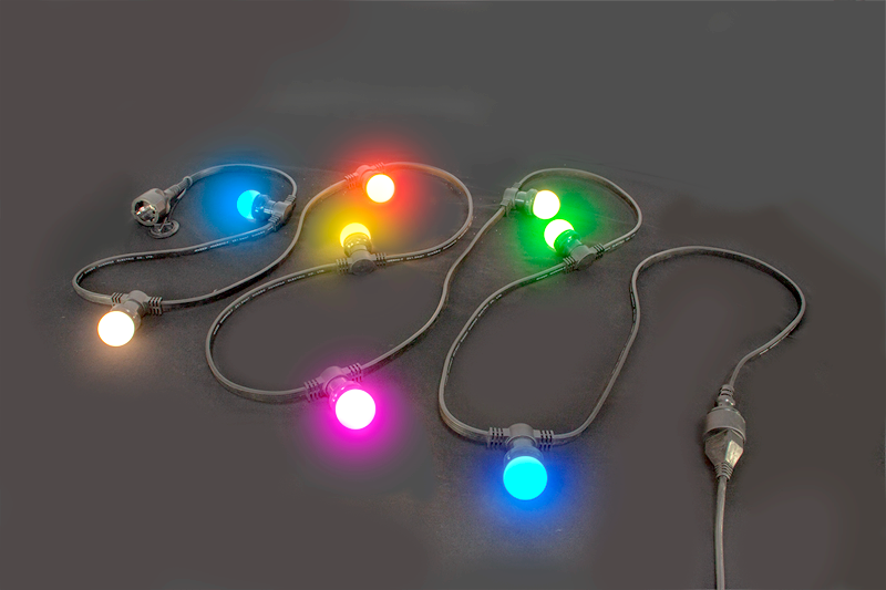 LED-lyskjede (flerfarget, 10m)