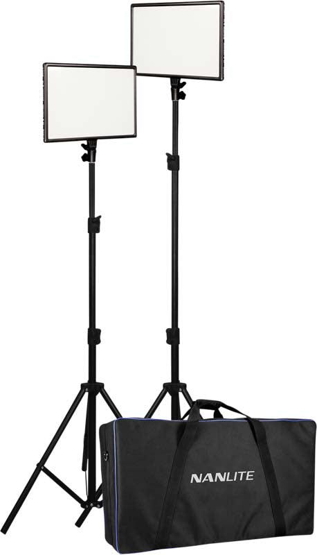 Nanlite LumiPad 25 LED 2 Light kit x2 med stativ og veske