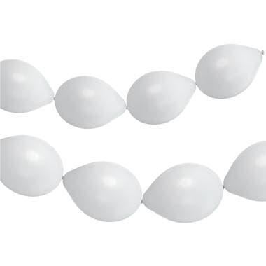 Linkballonger til Garland 8 stk. (Matt kokos hvit, 33 cm)