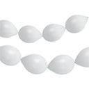 Linkballonger til Garland 8 stk. (Matt kokos hvit, 33 cm)