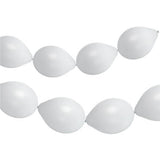 Linkballonger til Garland 8 stk. (Matt kokos hvit, 33 cm)