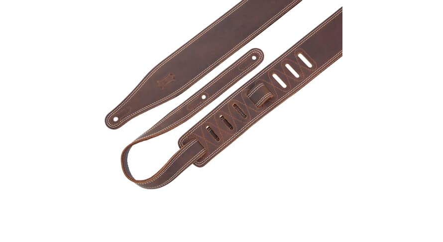 Levys M17BDS gitarrem 2 1/2", dark brown pull up
