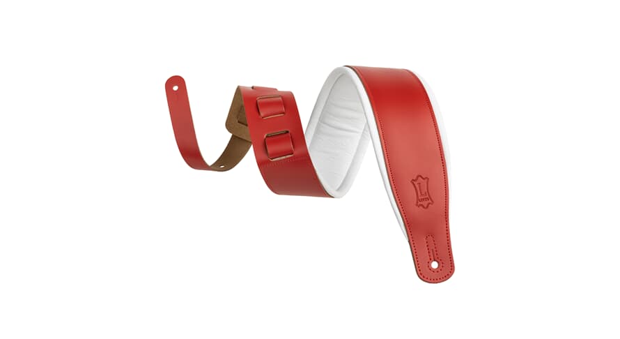 Levys M26PD gitarrem, M26PD-RED-WHT
