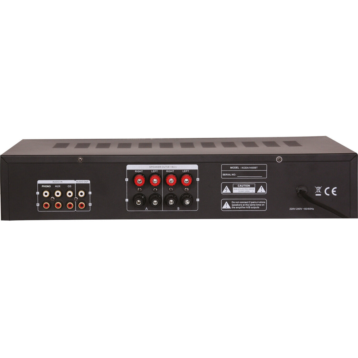 Madison HI-FI stereoforsterker (sølv, 2x140W)