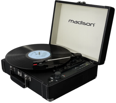 Madison Vintage Platespiller m. Bluetooth (Svart)