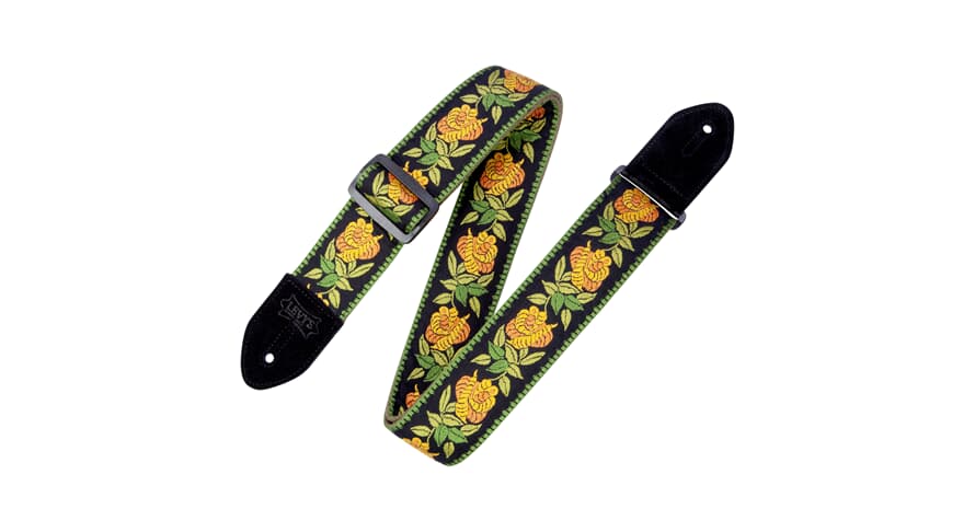Levys MC8JQ gitarrem 2", gult blomstermønster