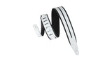 Levys MG317DRS gitarrem 2 1/2", svart med hvite racingstriper
