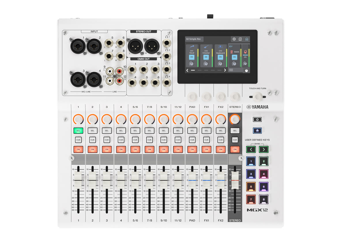 Yamaha MGX12 digital miksekonsoll (Hvit)