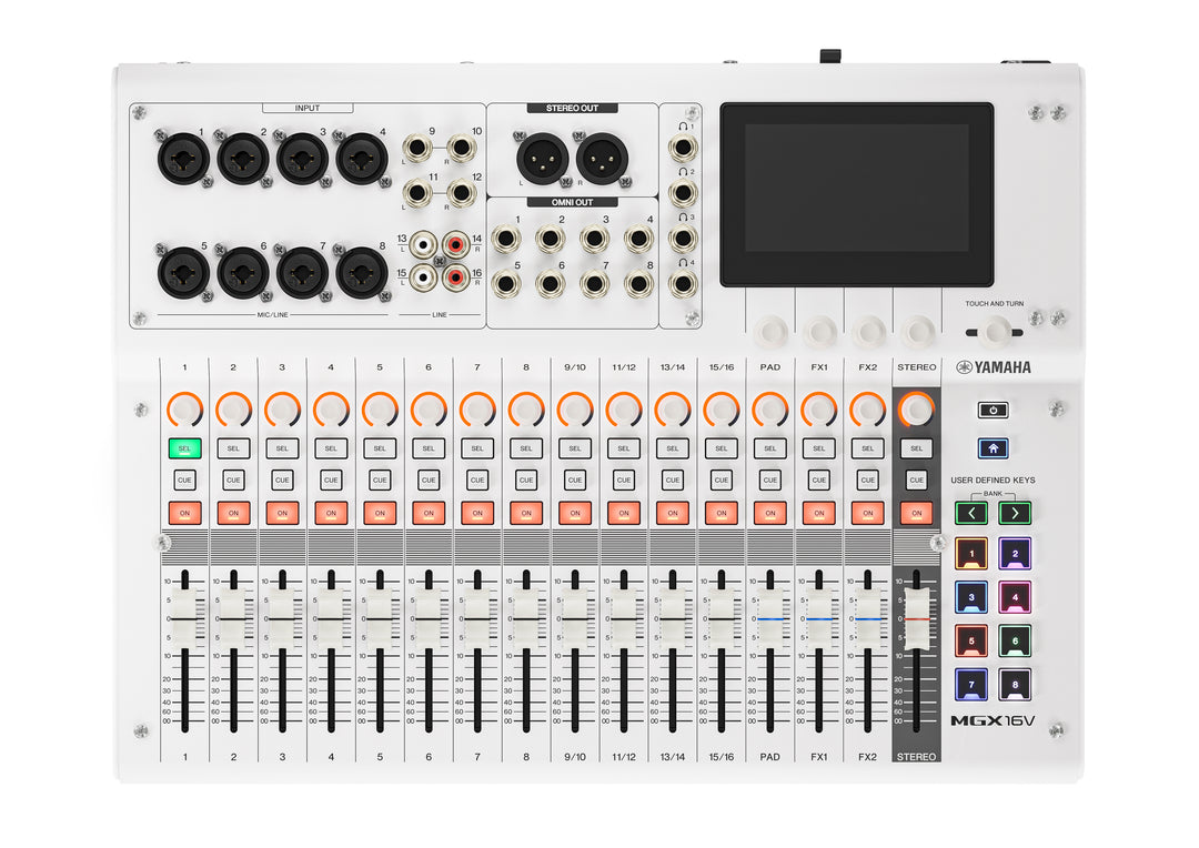 Yamaha MGX16V digital miksekonsoll (Hvit) - Videoversjon
