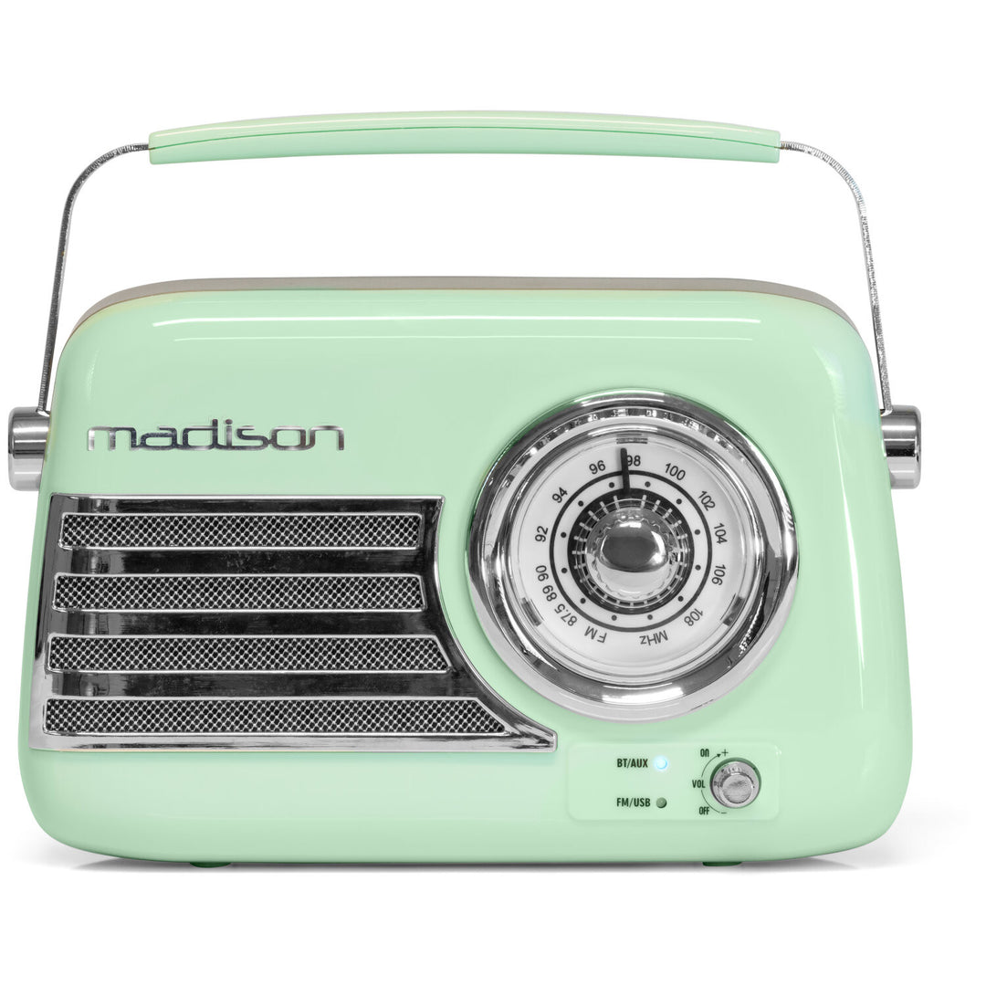 Madison Retro Radio med Bluetooth og FM (Mint)
