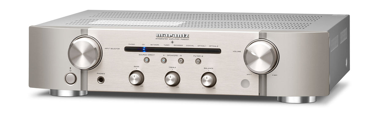 Marantz PM6007 HI-FI-forsterker (sølv, 2x45W)