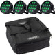 Marconi Polaris 12x12W RGBW Parlampe 4 stk. Bundle med veske
