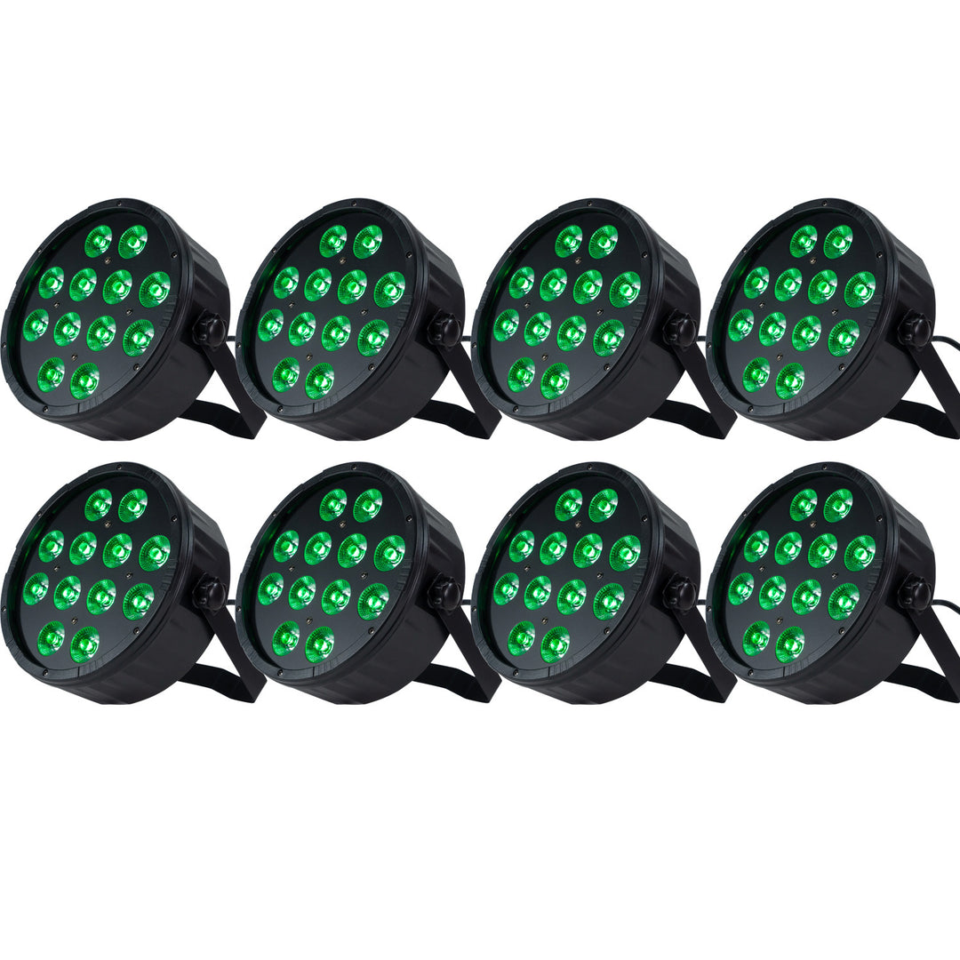 Marconi Polaris 12x12W RGBW Parlampe 8 stk. Bundle