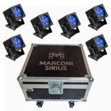 Marconi SIRIUS 6x18W RGBWA+UV IP65 Batterilampe