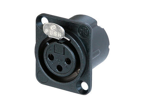 Neutrik NC3FD-LX-B XLR D-type chassiskontakt