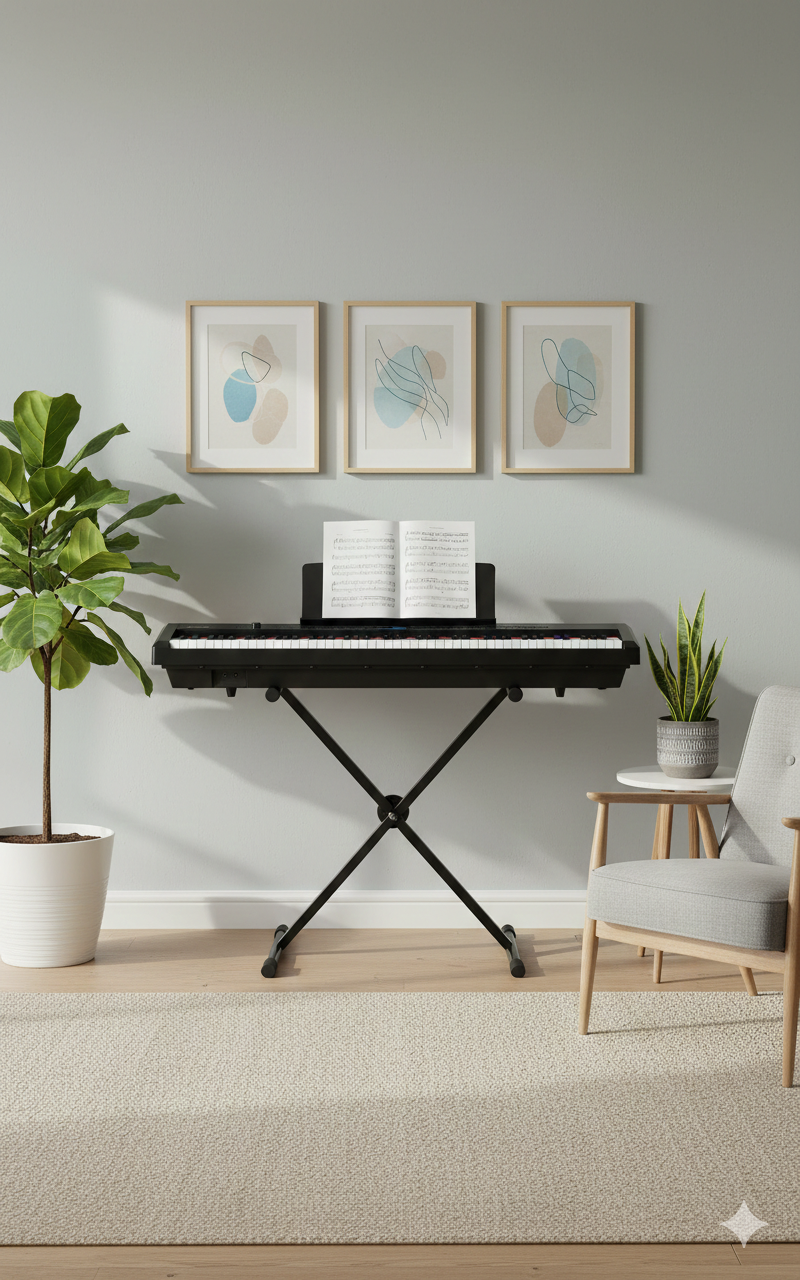 Grooveland P22 Elektrisk Piano Pack (Sort)
