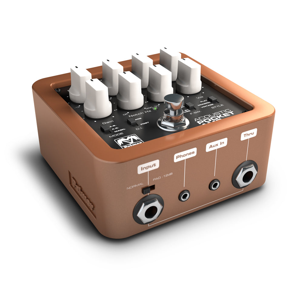 Palmer POCKET AMP ACOUSTIC – Bærbar forforsterker for akustiske strengeinstrumenter