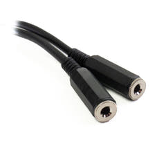 Perfex 3,5mm hodetelefon splitterkabel (0,5m)
