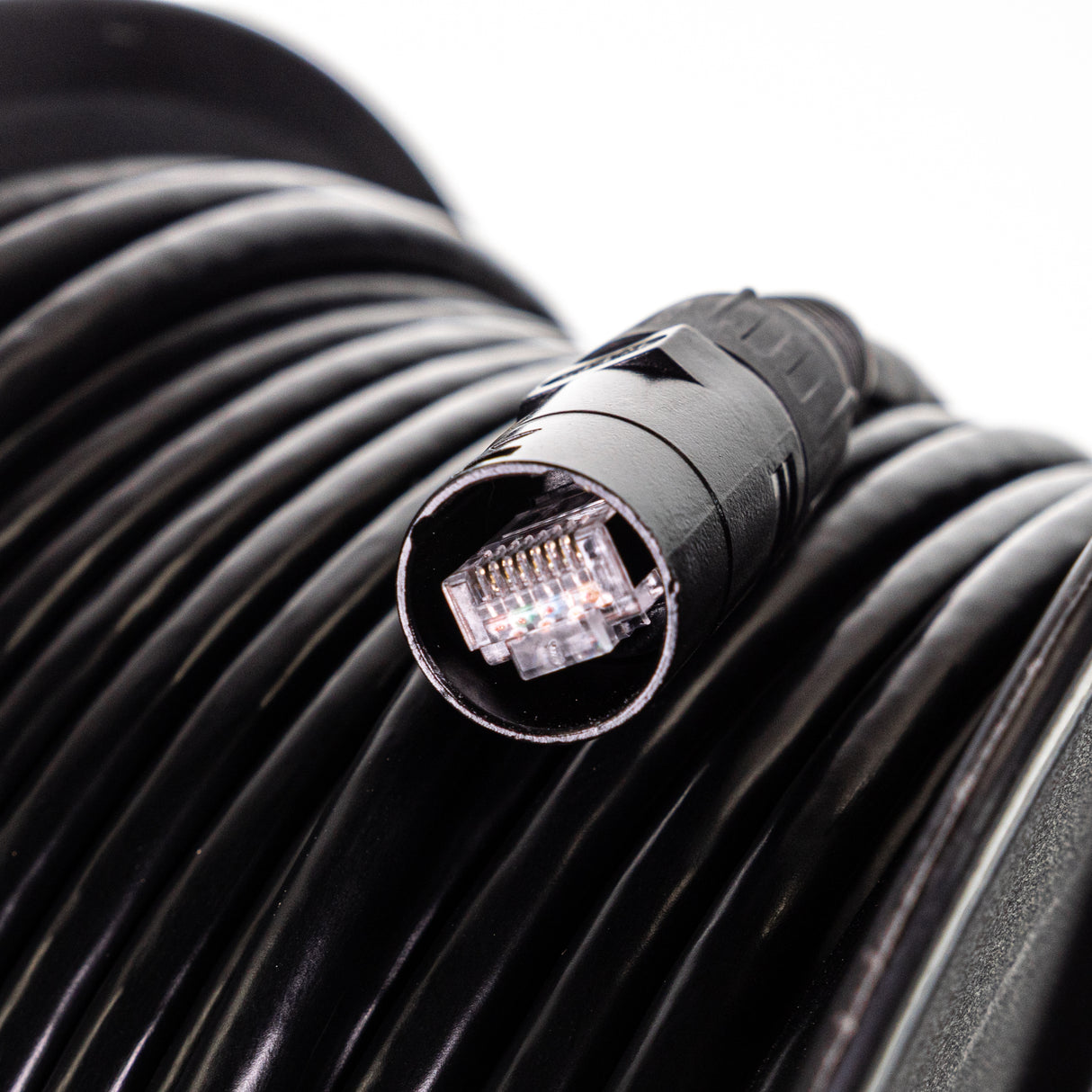 Perfex CAT7 kabeltrommel (SVART) 75m