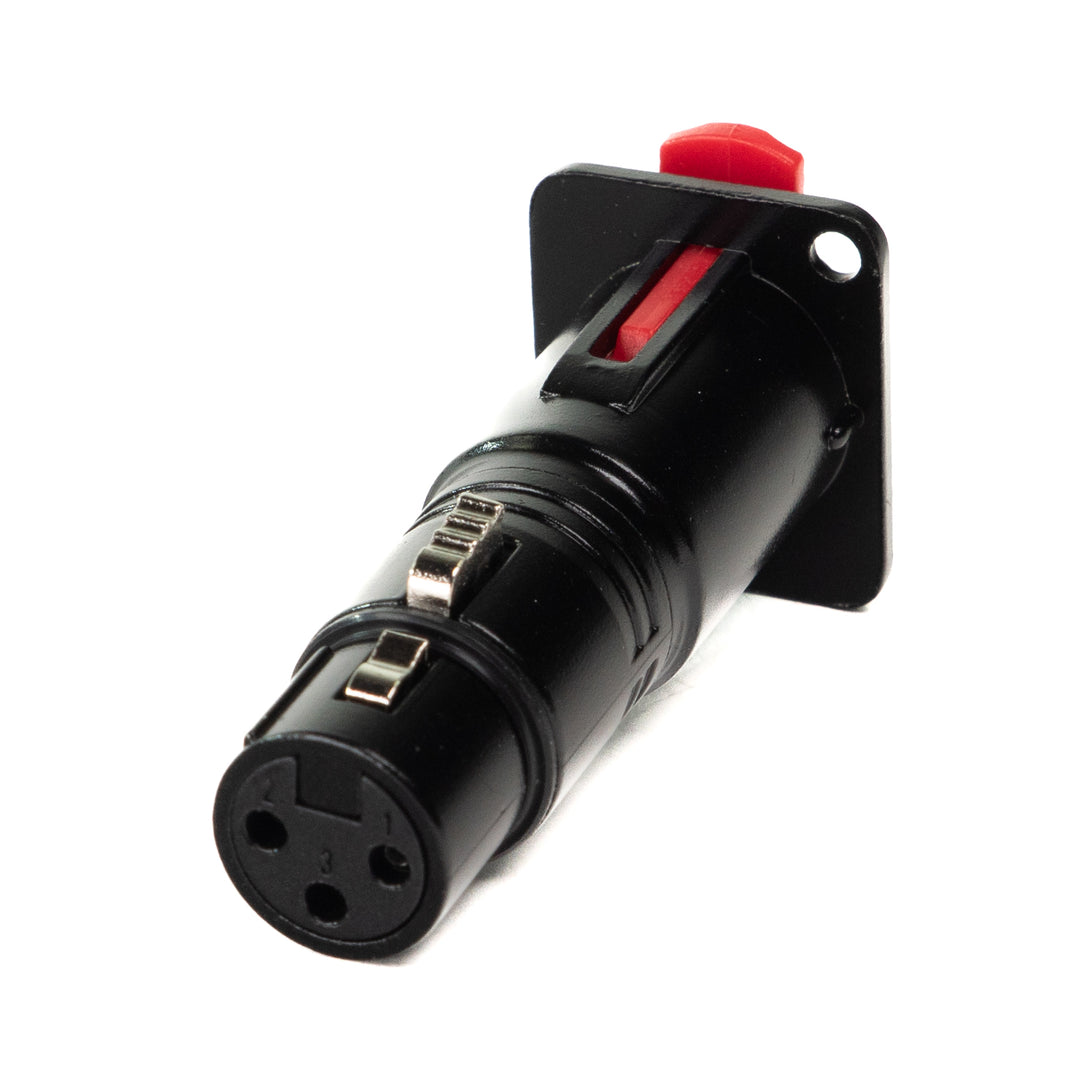 Perfex Jack til XLR Hun Chassis Kontakt (Svart)