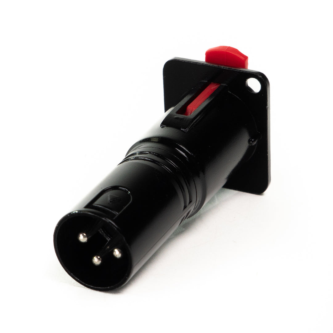 Perfex Jack til XLR Han Chassis Kontakt (Svart)