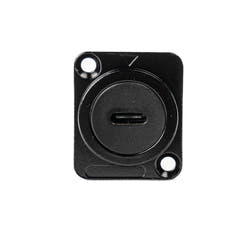 Perfex USB-C til USB-C Chassis Kontakt (Svart)