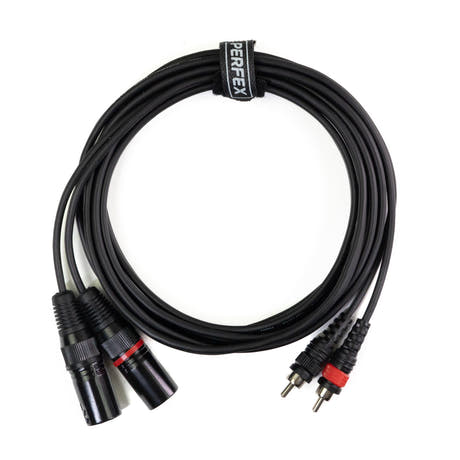 Perfex XLR hann til phono RCA-kabel (6m)