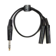 Perfex 6,3mm hodetelefon splitterkabel (0,5m)