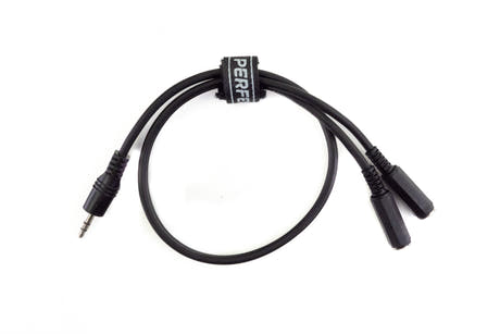 Perfex 3,5mm hodetelefon splitterkabel (0,5m)