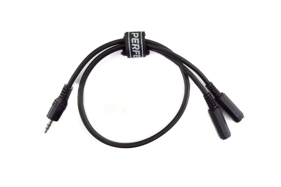 Perfex 3,5mm hodetelefon splitterkabel (0,5m)