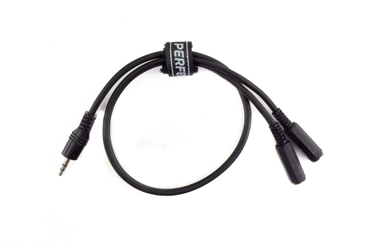 Perfex 3,5mm hodetelefon splitterkabel (0,5m)