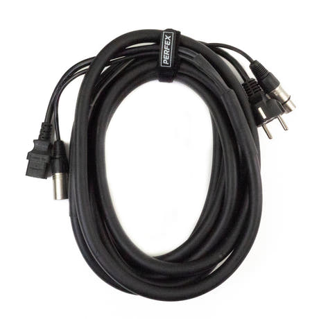 Perfex XLR & IEC strømkabel (Lyd, 5m)