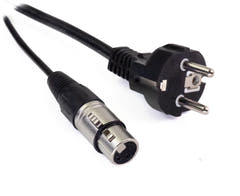 Perfex XLR & IEC strømkabel (Lyd, 10m)