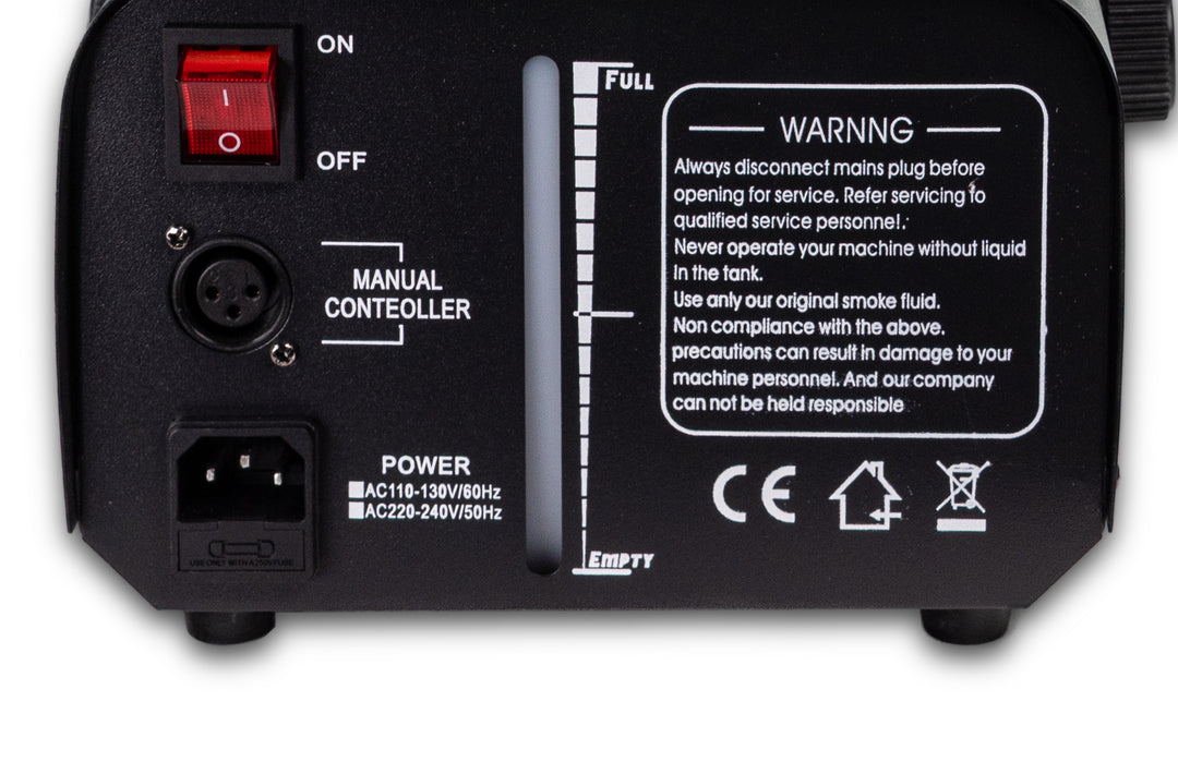 Marconi 1200W 6 LED Røykmaskin Bundle