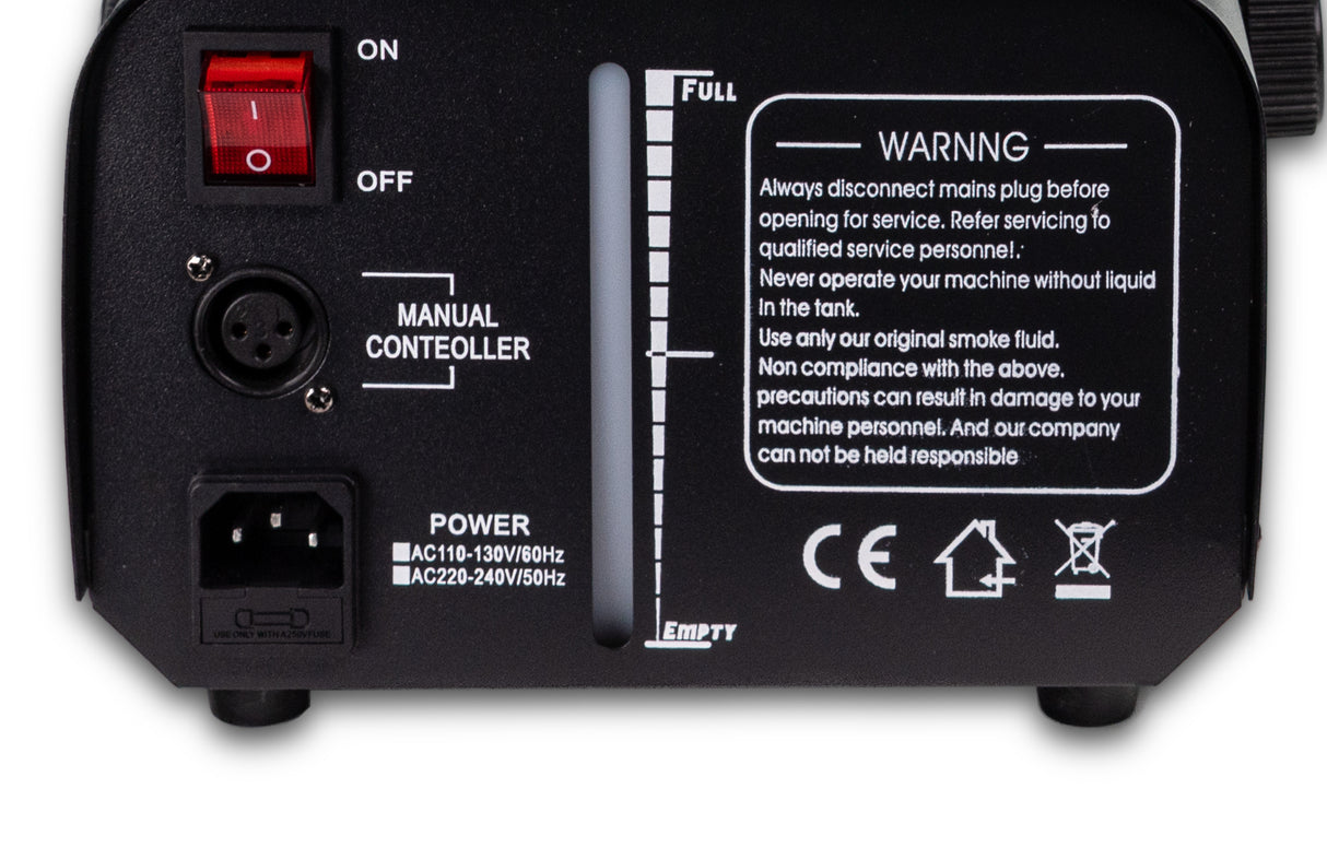 Marconi 1200W 6 LED Røykmaskin Bundle