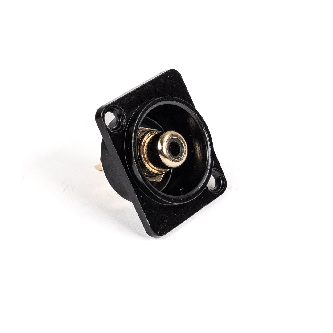 Perfex RCA Phono kvinnelig chassiskontakt (svart)