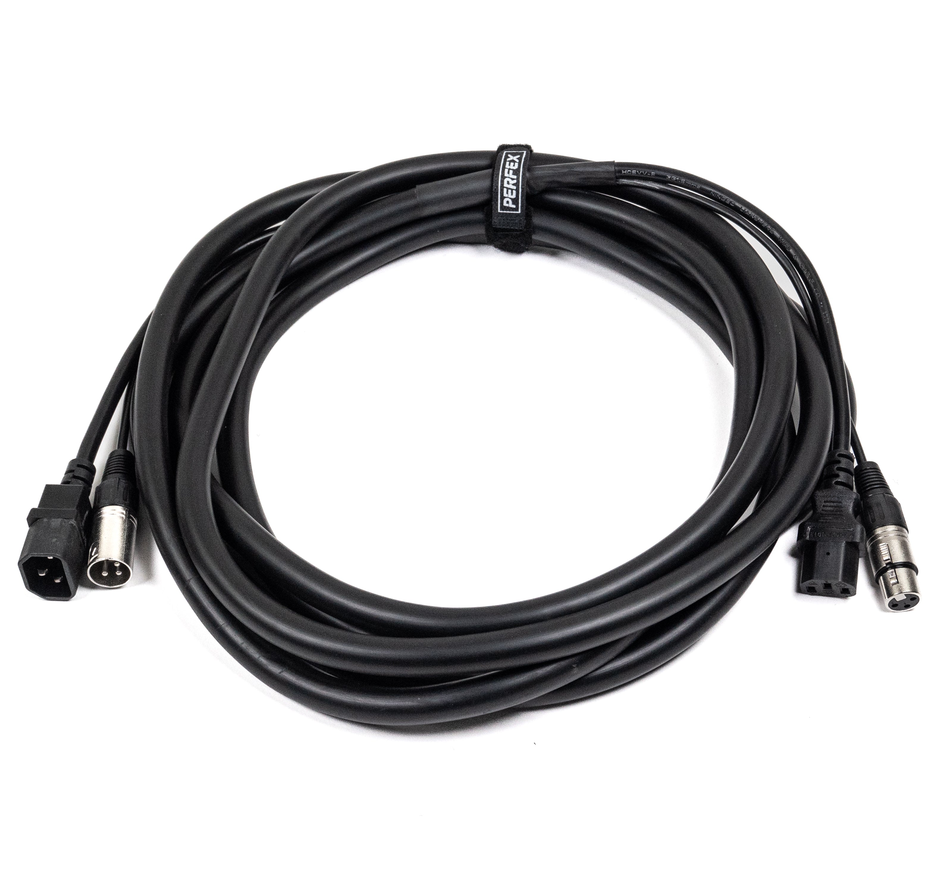 Perfex IEC & XLR multikabel (DMX, 5m)