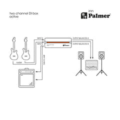 Palmer RIVER inn - Aktiv 2-kanals DI-boks