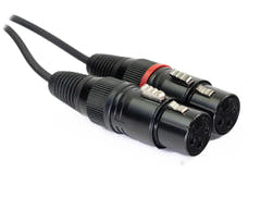 MINIJACK 3,5mm TRS Hann til 2x XLR Hun (3m)