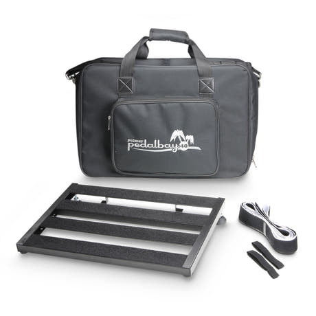 Palmer PEDALBAY® 40 - Lett pedalboard med variabel konfigurasjon med beskyttende softcase, 45 cm