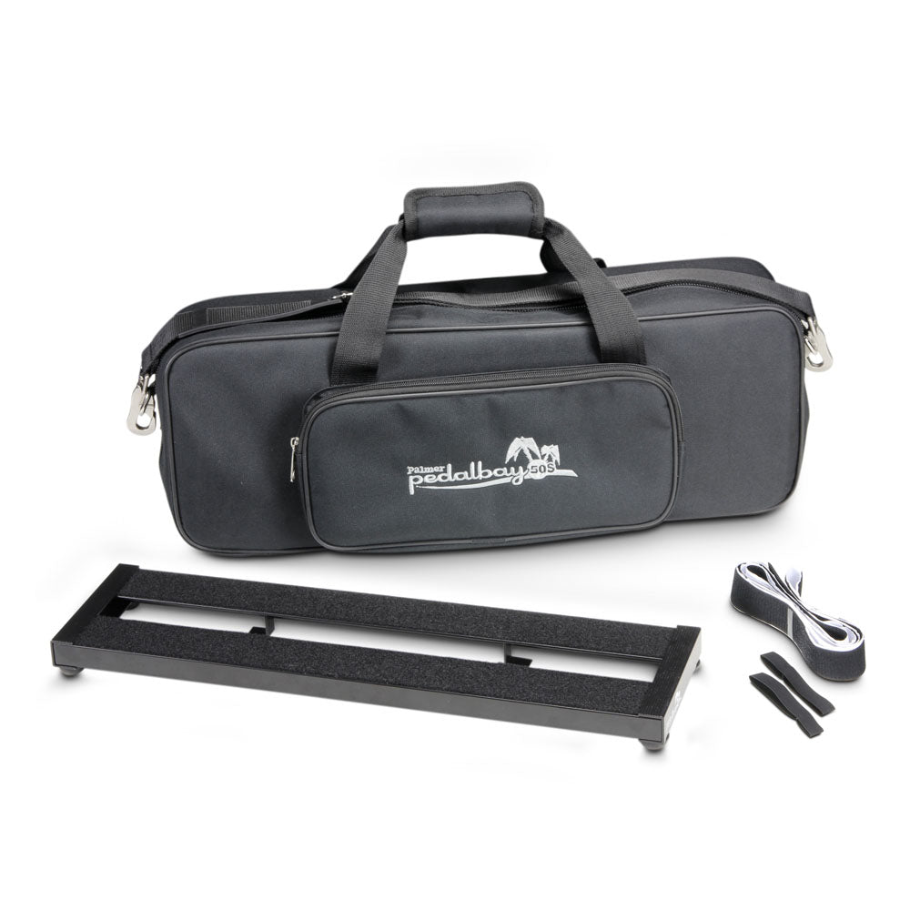 Palmer PEDALBAY® 50 S - Lett og kompakt pedalboard med beskyttende softcase, 50 cm