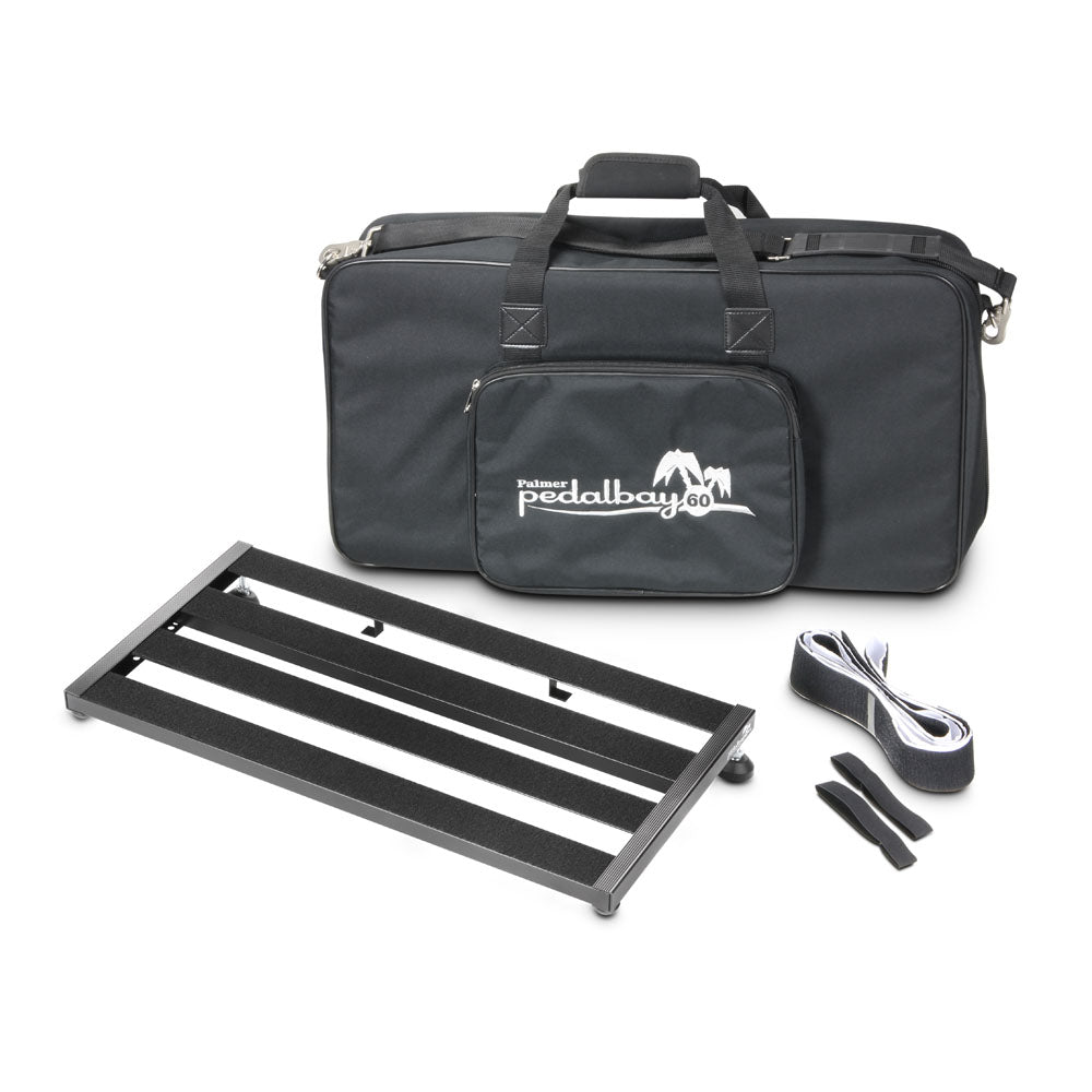Palmer PEDALBAY® 60 - Lett, justerbart pedalboard med beskyttende softcase, 60 cm
