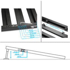 Palmer PEDALBAY® 60 - Lett, justerbart pedalboard med beskyttende softcase, 60 cm