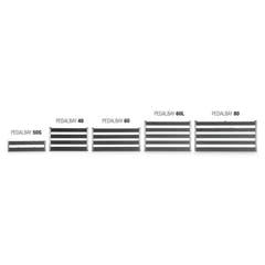 Palmer PEDALBAY® 80 - Lett, variabelt pedalboard med beskyttende softcase, 80 cm