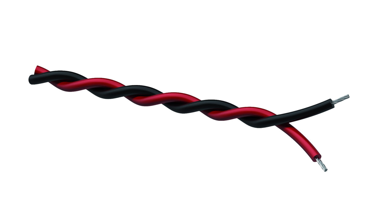 ProCab snoet kabel 2 x 0,5 mm² sort - Rød 100 meter
