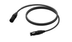 ProCab DMX/AES XLR hann > XLR hunn m/svart Neutrik - 1,5 m (PRD953-1,5)