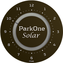 ParkOne Solar Parkeringsur, Svart