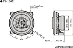 Pioneer TS-1002i bilhøyttalersett (10 cm, 4")