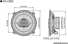 Pioneer TS-1302i bilhøyttaler (13 cm, 5,25")